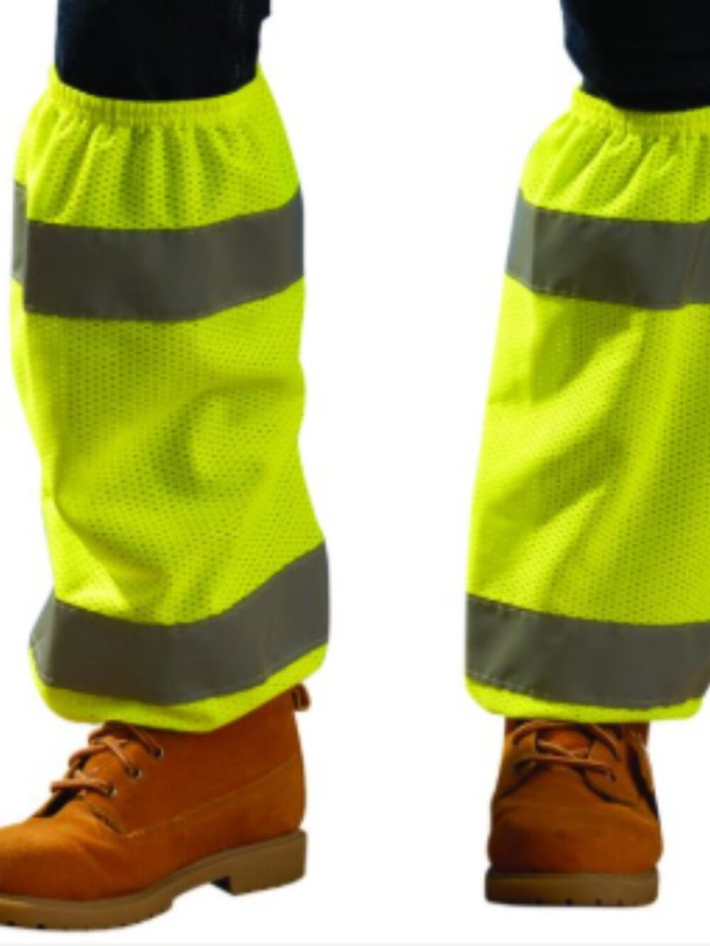 Occunomix Hi-Viz Class E Leg Gaiters Fluorescent Neon Yellow/Reflective